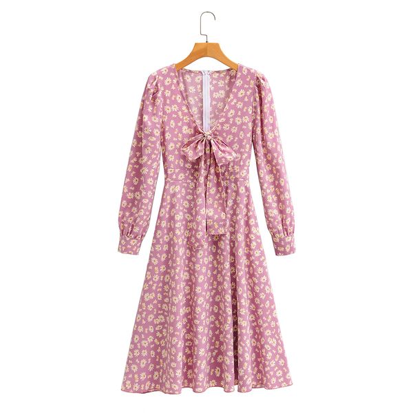 2020 a line long sleeved pink designer summer new women dresses fashion with thin v neckline bow bow broken flower waist dress, Black;gray
2020 a line long sleeved pink designer summer new women dresses fashion with thin v neckline bow bow broken flower waist dress, Black;gray
