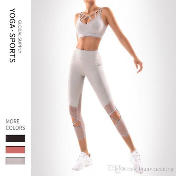hollow out yoga sets gym 2 piece set workout chiffon womens bra fitness clothing sportswear sports bra leggings outfit panelled wear shallow, Gray
hollow out yoga sets gym 2 piece set workout chiffon womens bra fitness clothing sportswear sports bra leggings outfit panelled wear shallow, Gray