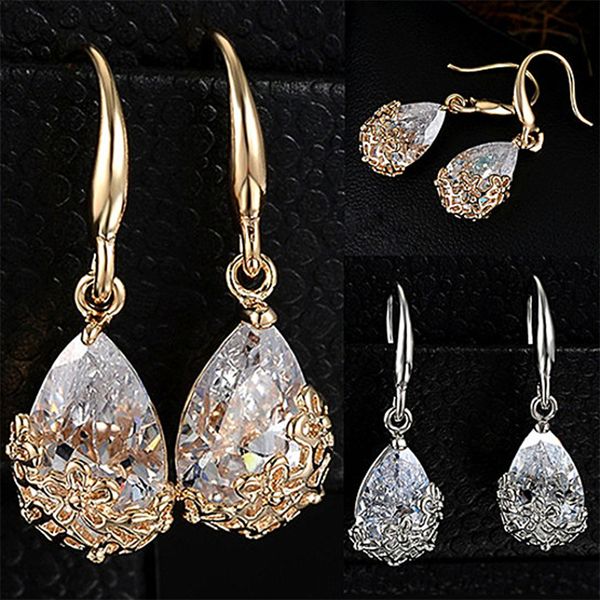 junerain brand designer new delicate water drop cubic zirconia women drop earrings hollow flower wrapped design jewelry for women, Silver
junerain brand designer new delicate water drop cubic zirconia women drop earrings hollow flower wrapped design jewelry for women, Silver