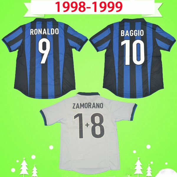 1998 1999 retro soccer jersey home blue away white classic zamorano ronaldo pirlo djorkaeff baggio moriero vintage football shirt 98 99, Black;yellow
1998 1999 retro soccer jersey home blue away white classic zamorano ronaldo pirlo djorkaeff baggio moriero vintage football shirt 98 99, Black;yellow