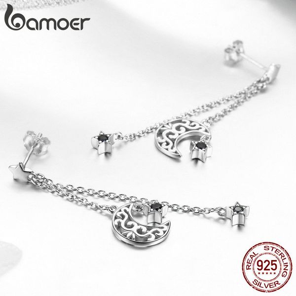 bamoer trendy new 925 sterling silver star and moon long chain drop earrings for women black cz sterling silver jewelry sce528 200923
bamoer trendy new 925 sterling silver star and moon long chain drop earrings for women black cz sterling silver jewelry sce528 200923