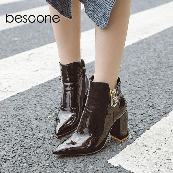 bescone fashion women mid-calf boots stylish matel decoration pointed toe super high heel microfiber winter ladies boots bm262, Black
bescone fashion women mid-calf boots stylish matel decoration pointed toe super high heel microfiber winter ladies boots bm262, Black