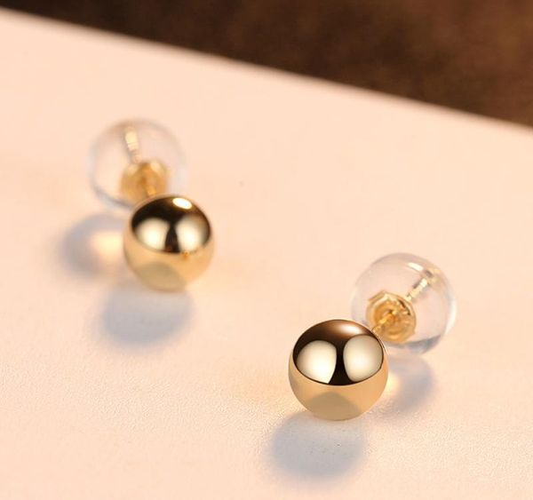gem&time luxury 18k gold solid ball bead stud earrings for women real 18k yellow gold earrings jewelry pendientes mujer002, Golden;silver
gem&time luxury 18k gold solid ball bead stud earrings for women real 18k yellow gold earrings jewelry pendientes mujer002, Golden;silver