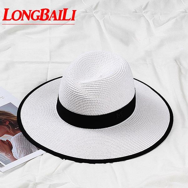wide brim hats summer fashion straw bucket for women black white paper braid sun beach sdds052, Blue;gray
wide brim hats summer fashion straw bucket for women black white paper braid sun beach sdds052, Blue;gray