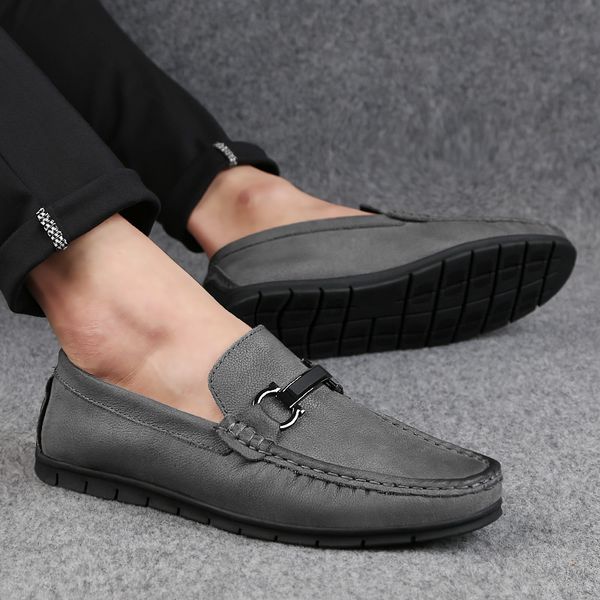 genuine leather shoes men loafers moccasins soft comfortable men casual shoes slip on outdoor breathable male driving, Black
genuine leather shoes men loafers moccasins soft comfortable men casual shoes slip on outdoor breathable male driving, Black
