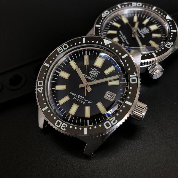 steeldive 62mas diver automatic mechanical men watch nh35 stainless steel ceramic bezel sapphire glass luminous, Slivery;brown
steeldive 62mas diver automatic mechanical men watch nh35 stainless steel ceramic bezel sapphire glass luminous, Slivery;brown