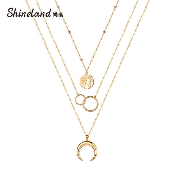 shineland fashion moon circle map pendant necklace for women jewelry earth choker multilayer bijoux collares mujer collier femme, Silver
shineland fashion moon circle map pendant necklace for women jewelry earth choker multilayer bijoux collares mujer collier femme, Silver