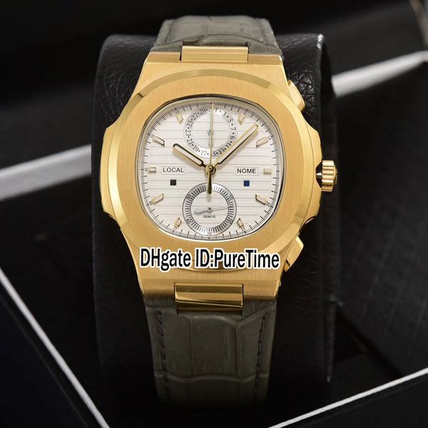 New 5990 Yellow Gold White Dial Miyota Quartz Chronograph Mens Watch Black Leather Sports Watches Stopwatch High Quality Puretime PB305d4
New 5990 Yellow Gold White Dial Miyota Quartz Chronograph Mens Watch Black Leather Sports Watches Stopwatch High Quality Puretime PB305d4