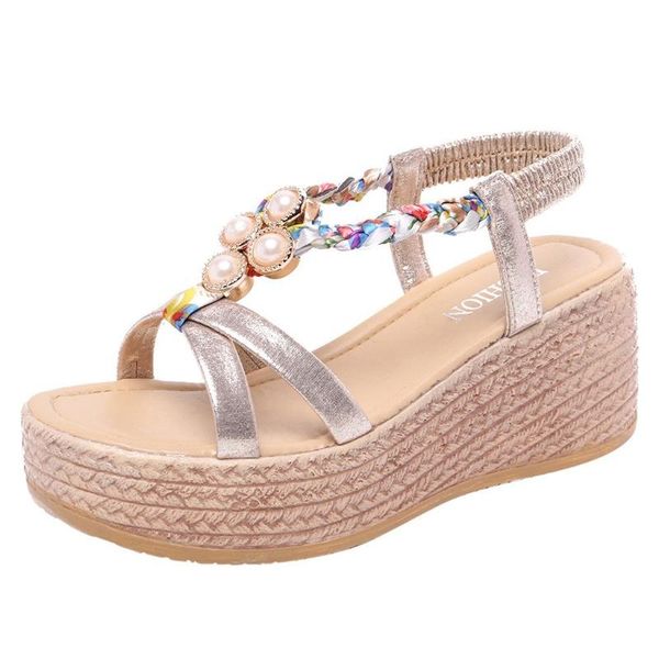 sagace pearl sandals for women summer platform sandals women ladies fashion high heel pearl wedges thick peep toe shoes, Black 
sagace pearl sandals for women summer platform sandals women ladies fashion high heel pearl wedges thick peep toe shoes, Black