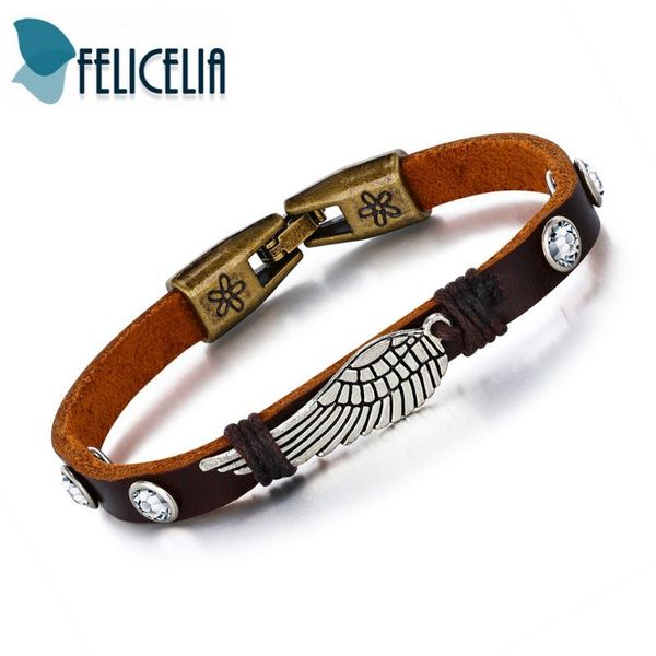tennis felicelia arrival feather wing design men bracelets brown pu leather wrap bracelet for boys casual sporty jewelry, Golden;silver
tennis felicelia arrival feather wing design men bracelets brown pu leather wrap bracelet for boys casual sporty jewelry, Golden;silver