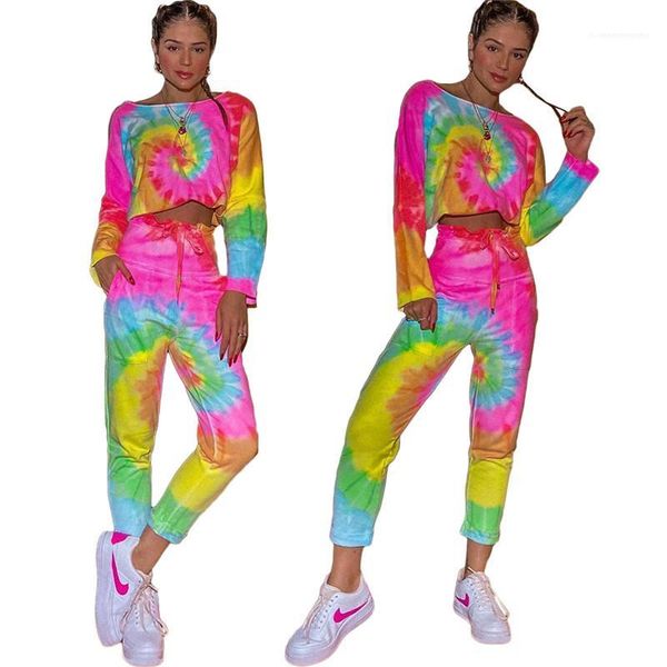 drawstring elastic waist pants sets tie dyed 2 piece set for women casual o neck long sleeve two piece set, White
drawstring elastic waist pants sets tie dyed 2 piece set for women casual o neck long sleeve two piece set, White