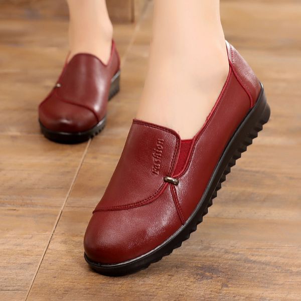 women flats genuine leather slip on women loafers soft causal shoes ladies comfortable work shoes mother flat walking, Black
women flats genuine leather slip on women loafers soft causal shoes ladies comfortable work shoes mother flat walking, Black