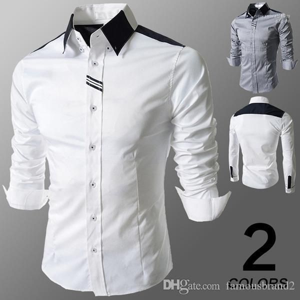 spring male shirt turn down collar drss shirt mens solid dress shirts autumn, White;black
spring male shirt turn down collar drss shirt mens solid dress shirts autumn, White;black