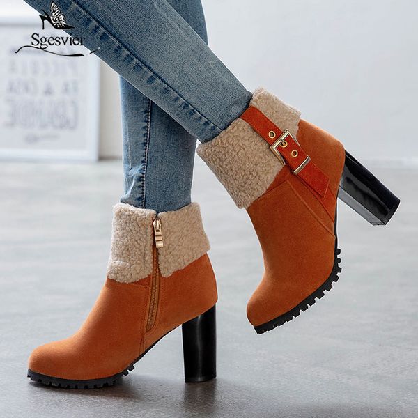 sgesvier new women boots winter outdoor keep warm fur ankle boots women snow thick heel round head short boot size 50, Black
sgesvier new women boots winter outdoor keep warm fur ankle boots women snow thick heel round head short boot size 50, Black