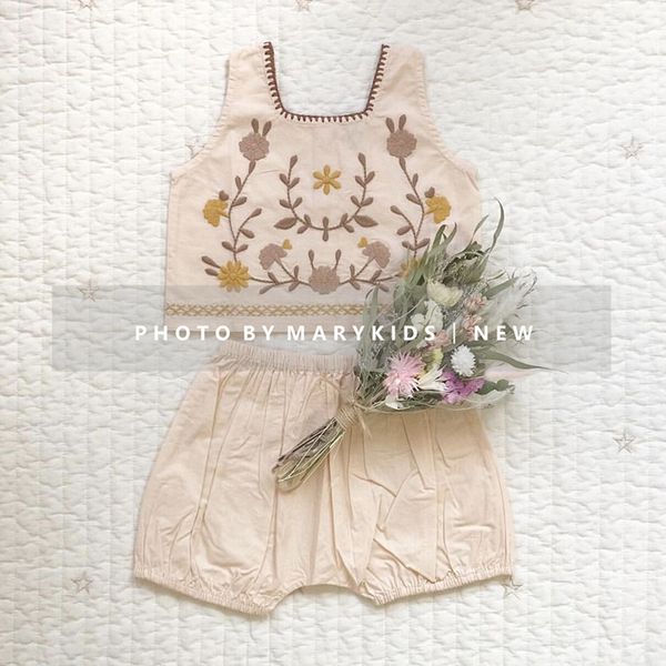 enkelibb baby girl linen sets retro embroidery set sleeveless vest and bloomers suits todler fahion outfits kid trends set, White
enkelibb baby girl linen sets retro embroidery set sleeveless vest and bloomers suits todler fahion outfits kid trends set, White