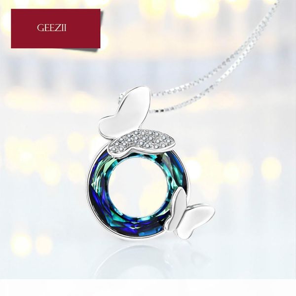 wholesale fashion s925 silver necklace ladies simple circle austria crystal pendant festival gift to friends
wholesale fashion s925 silver necklace ladies simple circle austria crystal pendant festival gift to friends