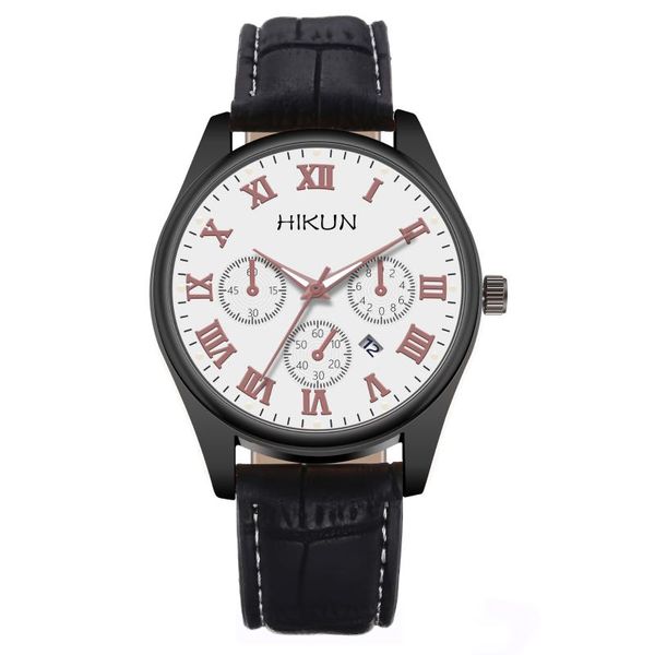 fashion mens men roman dial 3 eyes decoration calendar date leather watches business male sport quartz wrist watches wristwatch, Slivery;brown
fashion mens men roman dial 3 eyes decoration calendar date leather watches business male sport quartz wrist watches wristwatch, Slivery;brown