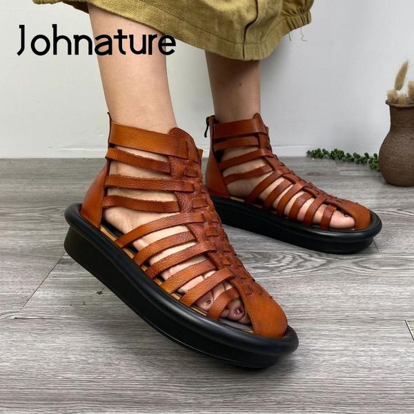 johnature weave women sandals genuine leather 2020 new summer women shoes retro zip casual handmade platform ladies sandals, Black
johnature weave women sandals genuine leather 2020 new summer women shoes retro zip casual handmade platform ladies sandals, Black