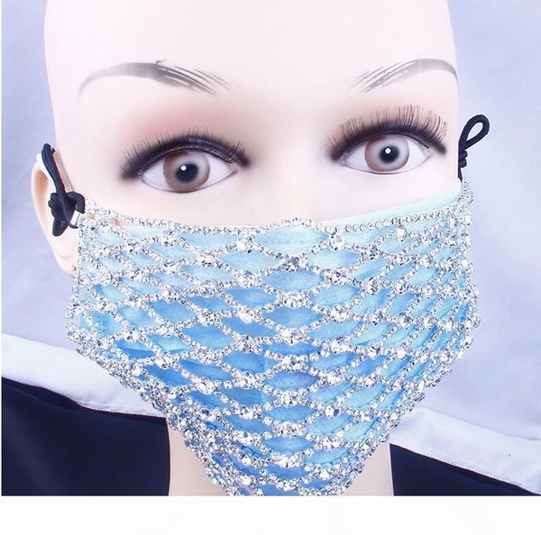 stonefans fashion rhinestone mask decorations jewelry face elastic mask shiny crystal jewellery party dance cosplay decor, Silver 
stonefans fashion rhinestone mask decorations jewelry face elastic mask shiny crystal jewellery party dance cosplay decor, Silver