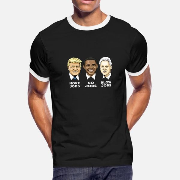 donald trump more jobs obama no jobs bill clinton t shirt men knitted 100% cotton round neck gents gift casual summer letter shirt
donald trump more jobs obama no jobs bill clinton t shirt men knitted 100% cotton round neck gents gift casual summer letter shirt