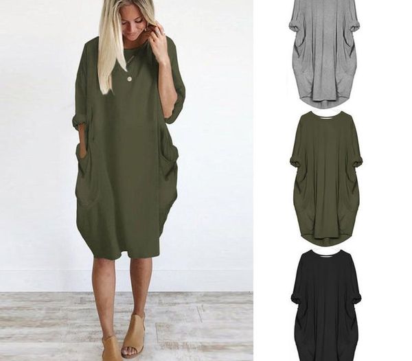 clothes womens pocket loose summer dress women ladies crew neck casual long dress girl dress plus size 2020, Black;gray
clothes womens pocket loose summer dress women ladies crew neck casual long dress girl dress plus size 2020, Black;gray