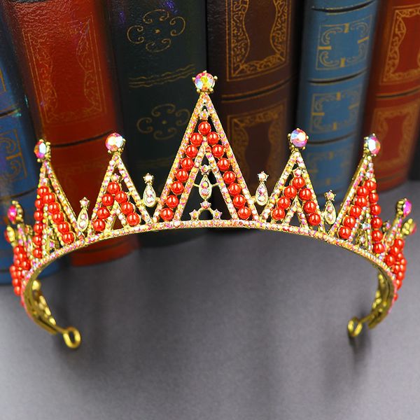 european and american baroque bridal crown headdress retro pearl children princess crown studio wedding accessories, Golden;silver
european and american baroque bridal crown headdress retro pearl children princess crown studio wedding accessories, Golden;silver