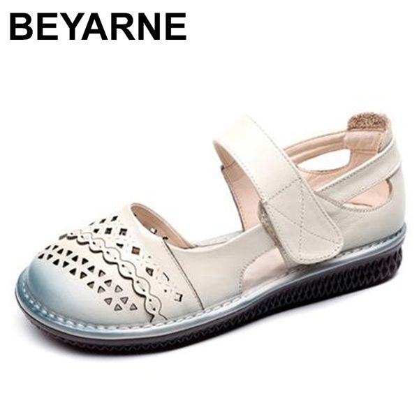 beyarnenew summer round head hollow breathable genuine leather sandals women flat sandals comfortable mother fashion san, Black
beyarnenew summer round head hollow breathable genuine leather sandals women flat sandals comfortable mother fashion san, Black
