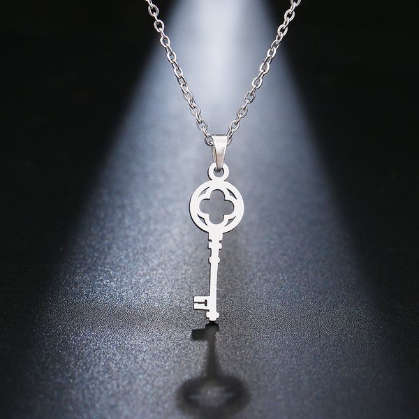 ca-124 stainless steel necklace for women lover's fashion key pendant clavicle necklaces valentine's day gift card jewelry, Silver
ca-124 stainless steel necklace for women lover's fashion key pendant clavicle necklaces valentine's day gift card jewelry, Silver