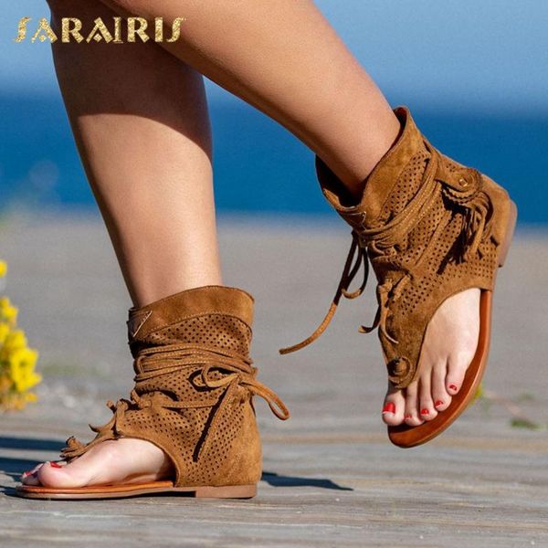 sarairis new flat with gladiator fringes large sizes 43 shoes woman leisure vintage flip flops sandals, Black
sarairis new flat with gladiator fringes large sizes 43 shoes woman leisure vintage flip flops sandals, Black