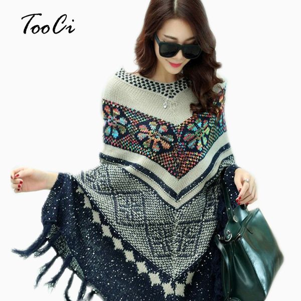 pull pullover cardigan womens capes and ponchoes spring winter cape with tassel women's sweater fashion vintage bohemian, White;black
pull pullover cardigan womens capes and ponchoes spring winter cape with tassel women's sweater fashion vintage bohemian, White;black