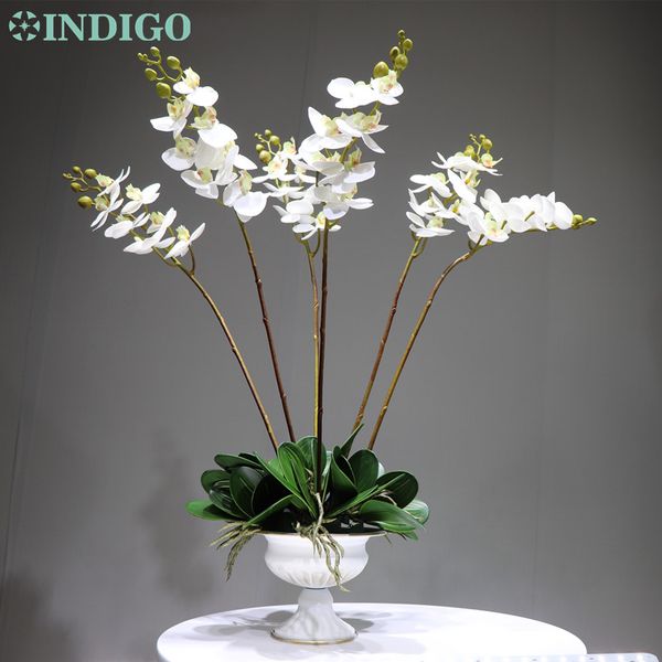 indigo- white orchids phalaenopsis diy flower arrangment with pot real touch latex flower office home table decoration interior
indigo- white orchids phalaenopsis diy flower arrangment with pot real touch latex flower office home table decoration interior