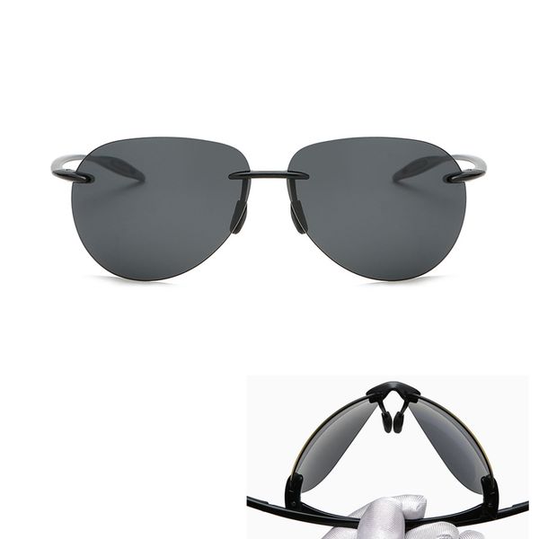 classic pilot rimless sunglasses men tr90 bendable sun glasses male women vintage outdoor uv400 protection eyeglasses, White;black
classic pilot rimless sunglasses men tr90 bendable sun glasses male women vintage outdoor uv400 protection eyeglasses, White;black