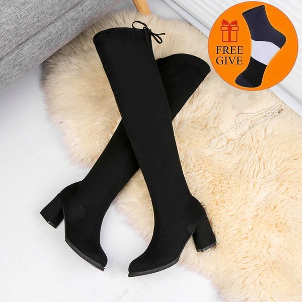 2020 fashion women boots spring winter over the knee heels quality suede long comfort square botines mujer thigh high boots, Black
2020 fashion women boots spring winter over the knee heels quality suede long comfort square botines mujer thigh high boots, Black