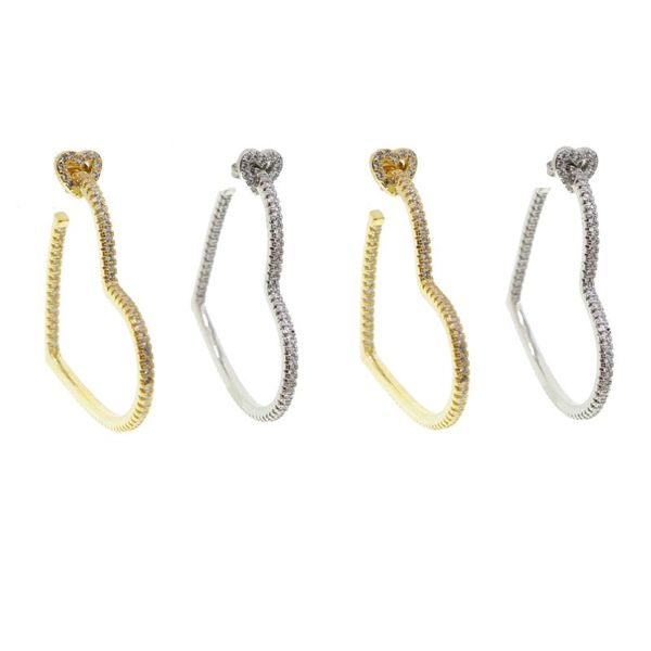 hoop & huggie 2021 girlfriend love gift micro pave cz big heart shaped earring valentine's for women, Golden;silver
hoop & huggie 2021 girlfriend love gift micro pave cz big heart shaped earring valentine's for women, Golden;silver