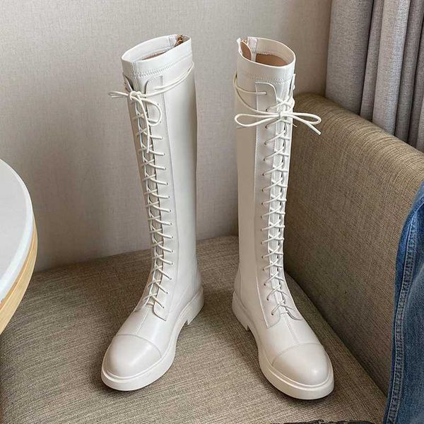 genuine leather new boots women knee high boots autumn winter warm low heels shoes woman round toe cross-tied quality shoes, Black
genuine leather new boots women knee high boots autumn winter warm low heels shoes woman round toe cross-tied quality shoes, Black