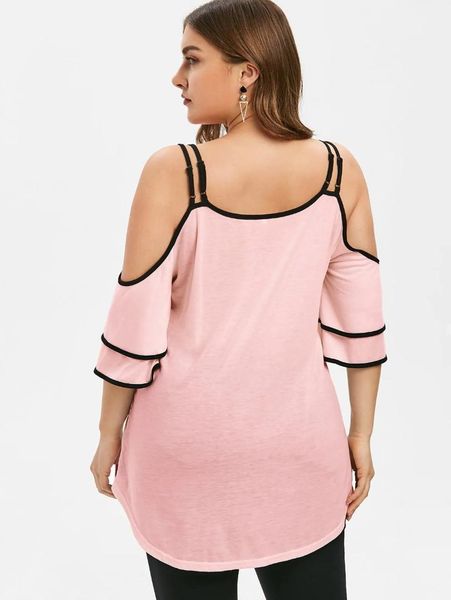 tees plus size female clothing womens designer tshirt off shoulder suspender panelled sequin lotus leaf sleeve loose, White
tees plus size female clothing womens designer tshirt off shoulder suspender panelled sequin lotus leaf sleeve loose, White
