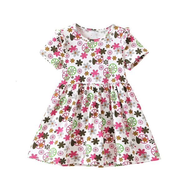 clearance summer children kids girls short sleeve dance party floral print princess dress 0118, White
clearance summer children kids girls short sleeve dance party floral print princess dress 0118, White