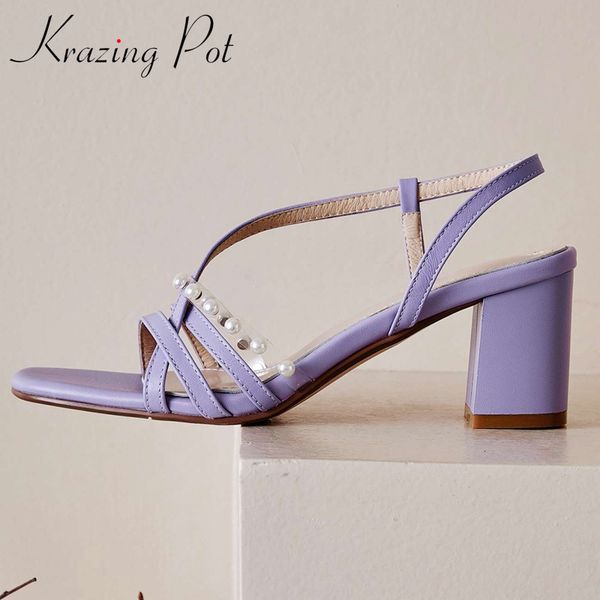 krazing pot genuine leather peep toe high heels pearl princess style french romantic young lady dating sweet sandals women l18, Black
krazing pot genuine leather peep toe high heels pearl princess style french romantic young lady dating sweet sandals women l18, Black