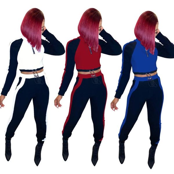 autumn winter sports splicing suit two piece set long sleeve crop long pants tracksuit fall club outfits matching sets, Gray
autumn winter sports splicing suit two piece set long sleeve crop long pants tracksuit fall club outfits matching sets, Gray