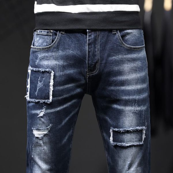 new design summer mens jeans stretch thin slim-leg fit motorcycle bike patch denim fashion patc hip hop us uk size w29-w40, Blue
new design summer mens jeans stretch thin slim-leg fit motorcycle bike patch denim fashion patc hip hop us uk size w29-w40, Blue