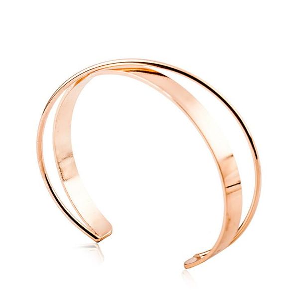 2020 simple design double layers bangle gold silver color copper bracelet for women open jewelry wholesale, Black
2020 simple design double layers bangle gold silver color copper bracelet for women open jewelry wholesale, Black