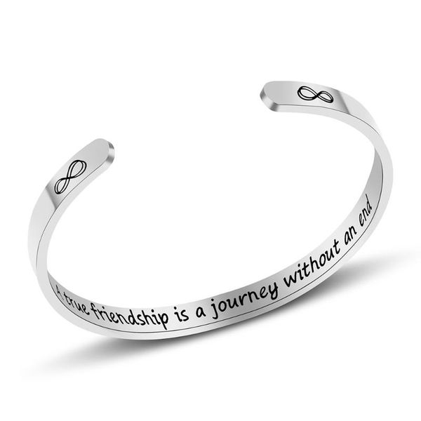 wholesale stainless steel "a true friendship is a journey without an end" double heart bracelet inspirational bracelet female, Black
wholesale stainless steel "a true friendship is a journey without an end" double heart bracelet inspirational bracelet female, Black