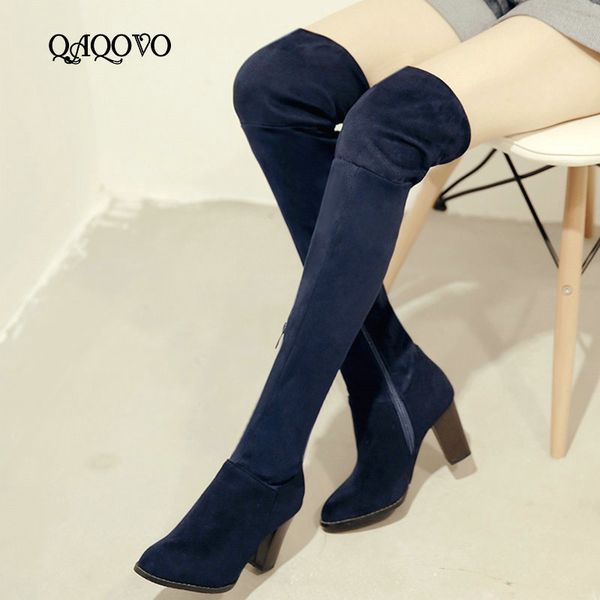 boots over the knee women floock sqaure high heel stretch zipper autumn winter ladies shoes blue wine red black
boots over the knee women floock sqaure high heel stretch zipper autumn winter ladies shoes blue wine red black