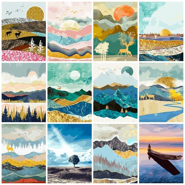 azqsd diy oil painting by numbers mountain coloring by numbers sunrise landscape paint canvas picture hand painted szyh-a201
azqsd diy oil painting by numbers mountain coloring by numbers sunrise landscape paint canvas picture hand painted szyh-a201