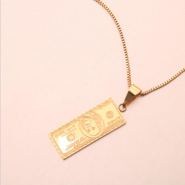 jewelry titanium steel pendant necklace 100 dollar bill gold pendant 14k gold necklace for women fashion, Silver
jewelry titanium steel pendant necklace 100 dollar bill gold pendant 14k gold necklace for women fashion, Silver