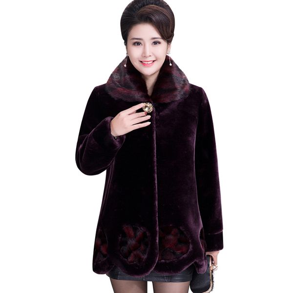 women's fur & faux winter coat women thick long jacket fashion fake collar outerwear warm p108, Black
women's fur & faux winter coat women thick long jacket fashion fake collar outerwear warm p108, Black