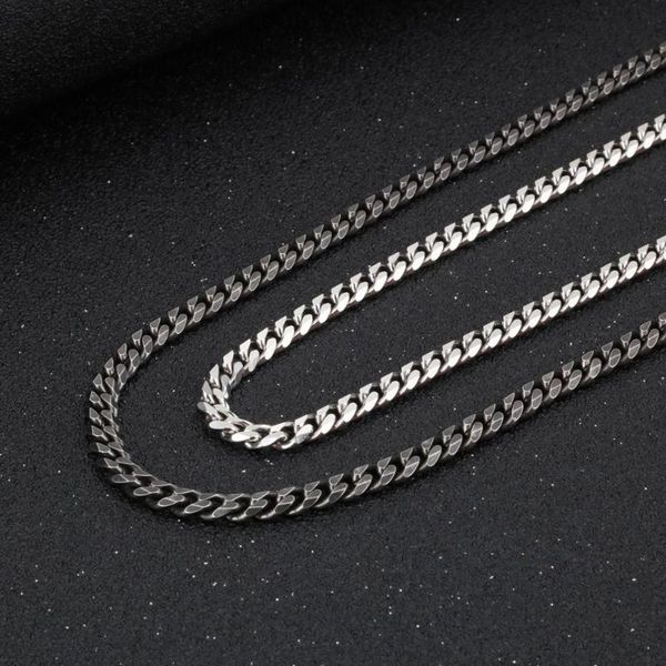5mm width s/retro curb chain titanium steel necklace hiphop long necklace men, Silver
5mm width s/retro curb chain titanium steel necklace hiphop long necklace men, Silver