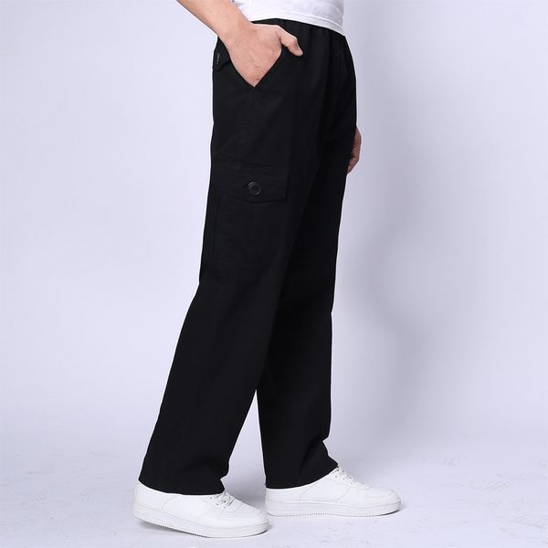 men's pants selling product in 2021 cotton spring plus size straight loose casual overalls clothing, Black
men's pants selling product in 2021 cotton spring plus size straight loose casual overalls clothing, Black