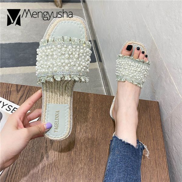 pearl crystal tassel knitted slip on woman slippers beach flip flops shoes women sandals open toe beads flat slides 2020, Black
pearl crystal tassel knitted slip on woman slippers beach flip flops shoes women sandals open toe beads flat slides 2020, Black