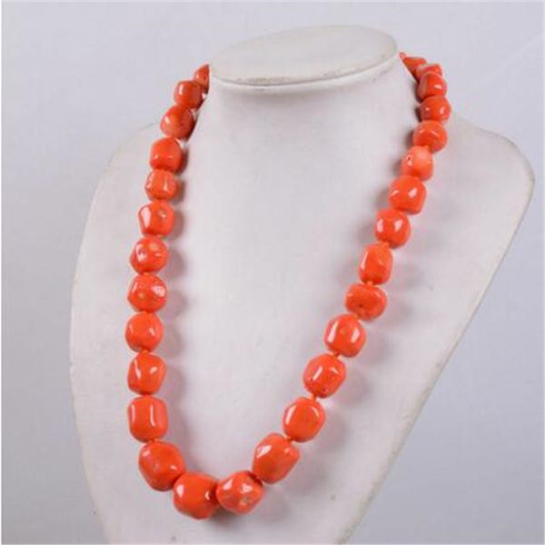 nouveau collier de perles rondelles de corail rouge orange 11-14mm 18", Silver
nouveau collier de perles rondelles de corail rouge orange 11-14mm 18", Silver